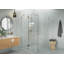 Halo 47 in. x 48 in. x 78 in. 90-degree Fully Frameless Glass Hinged Shower Enclosure-4847817