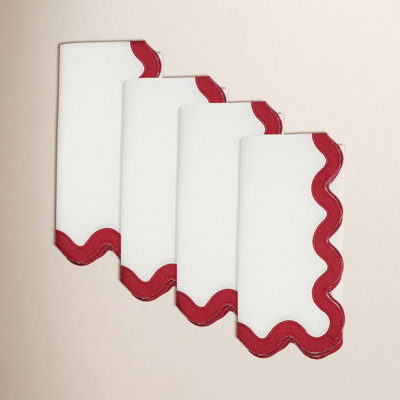 100% Linen Scalloped Napkin