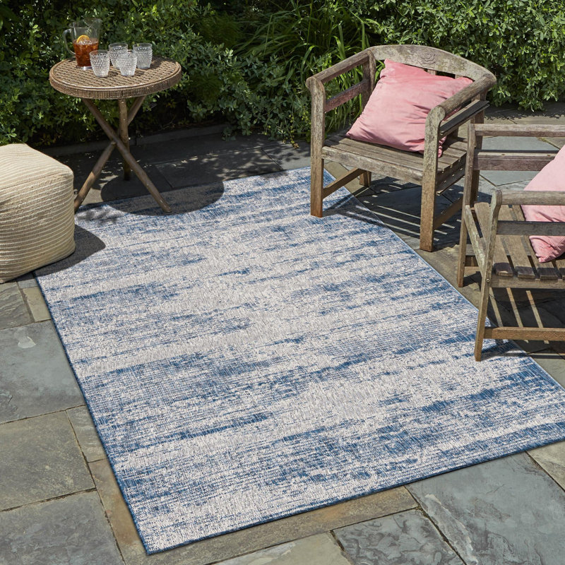 Tapis intérieur / extérieur moderne Penson, Rectangle 10 pi x 14 pi 1 po