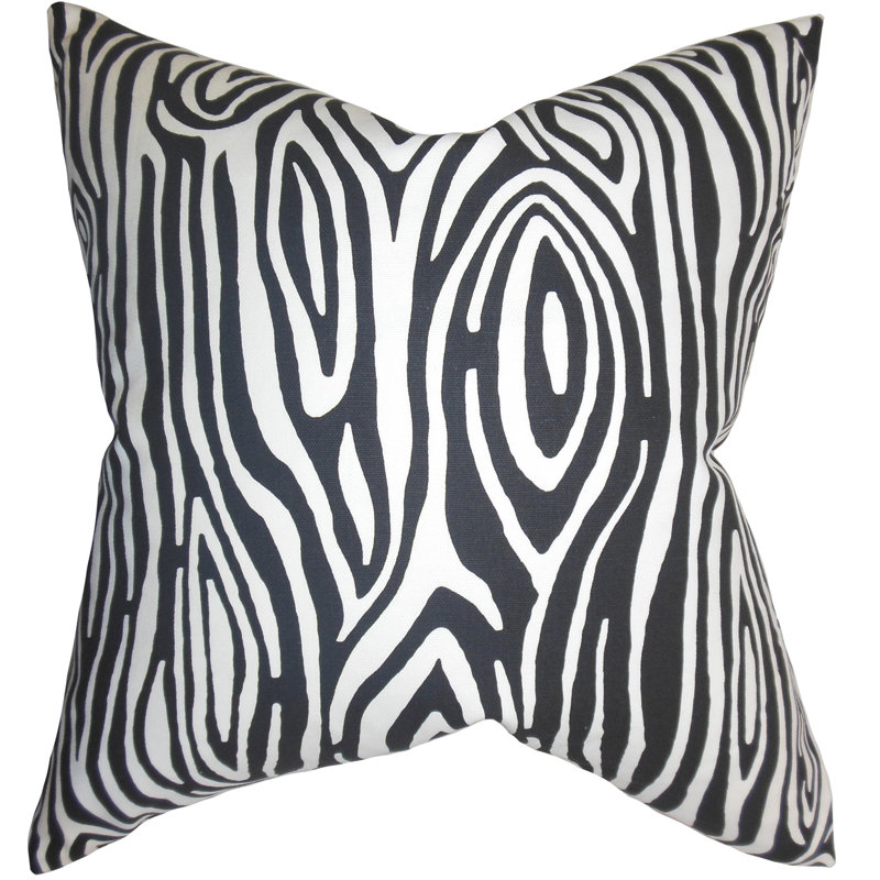Coussin en coton Thirza, Vert artiste, 18 po x 18 po