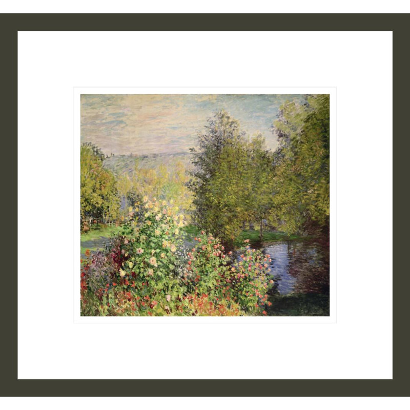 «A Corner of the Garden at Montgeron» par Claude Monet, impression giclée encadrée, H 13,75 po x l 14,72 po