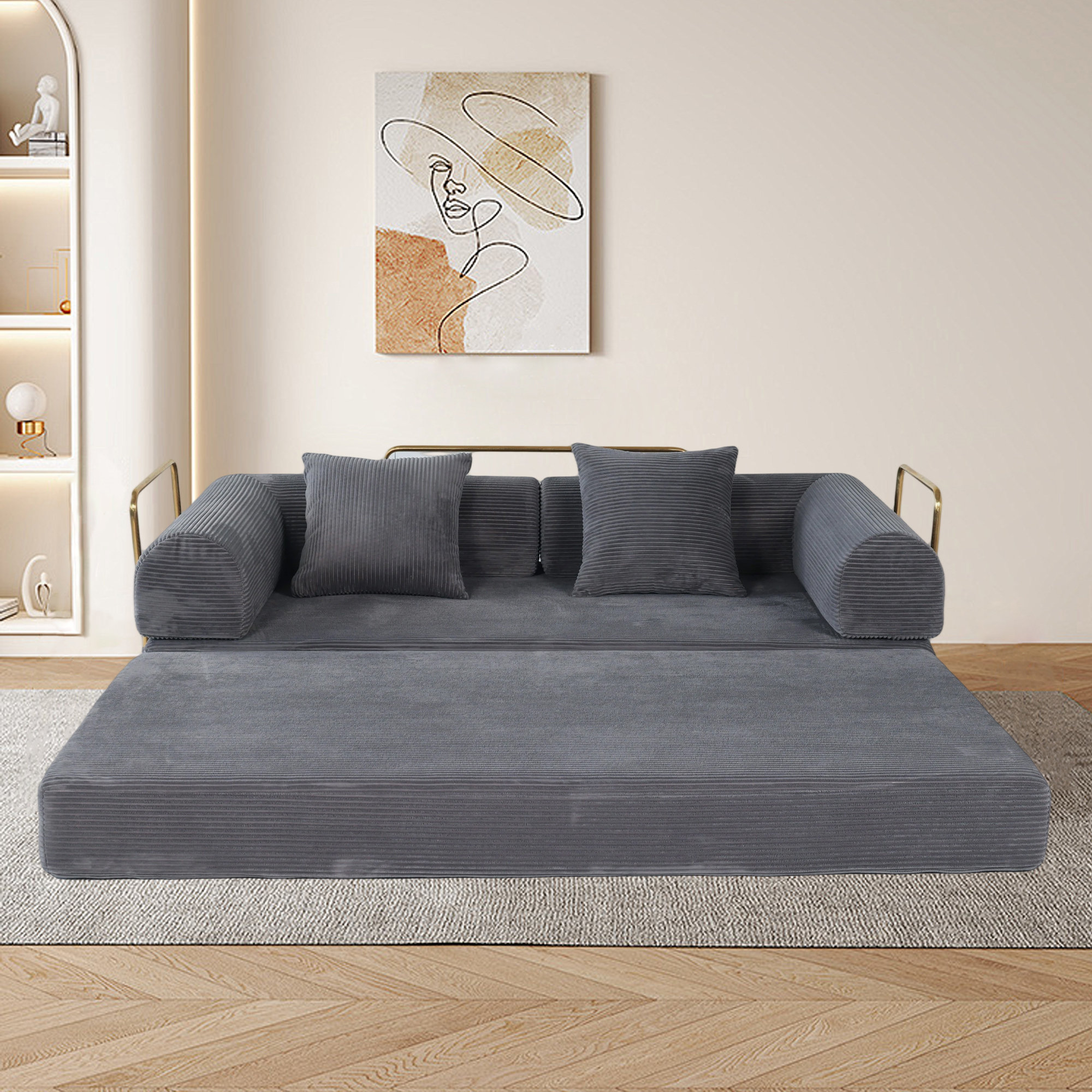 Wrought Studio™ 2-In-1 Foldable Sofa Bed | Wayfair