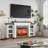 72" W Farmhouse TV Stand with Electric Fireplace & Storage – Holds TVs up to 80", Heater Included for Living Room-1105419404