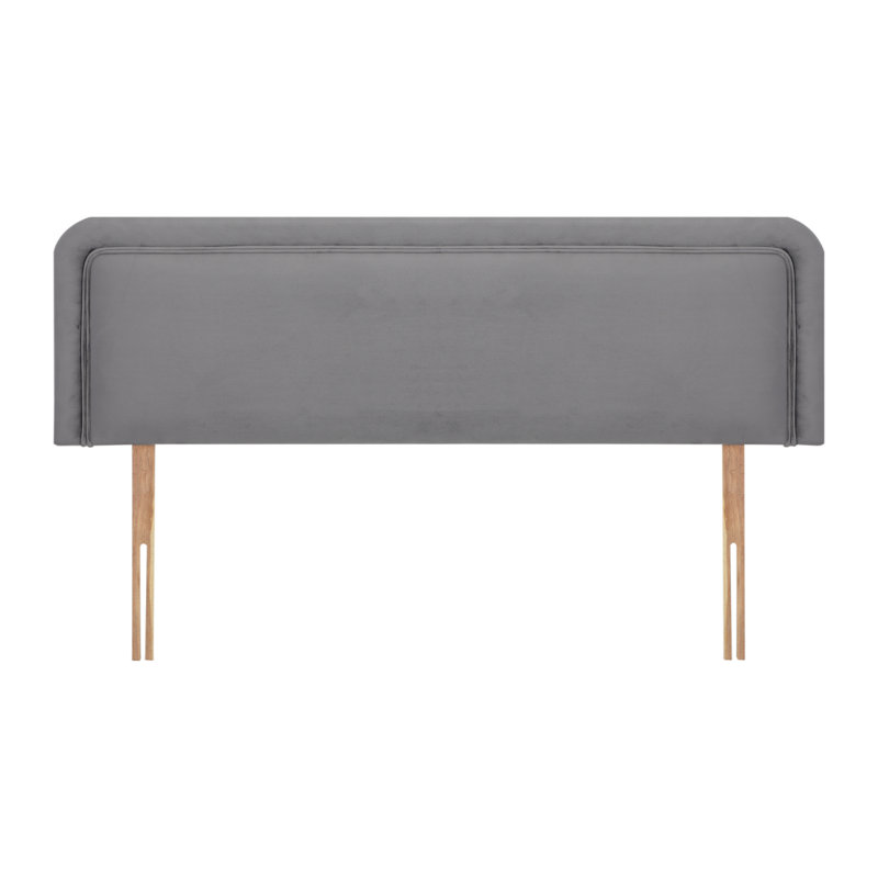 Wile Upholstered Headboard, Double (4'6), Steel, Velvet