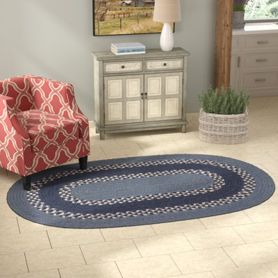 Tapis réversible en laine Schœrock - bleu