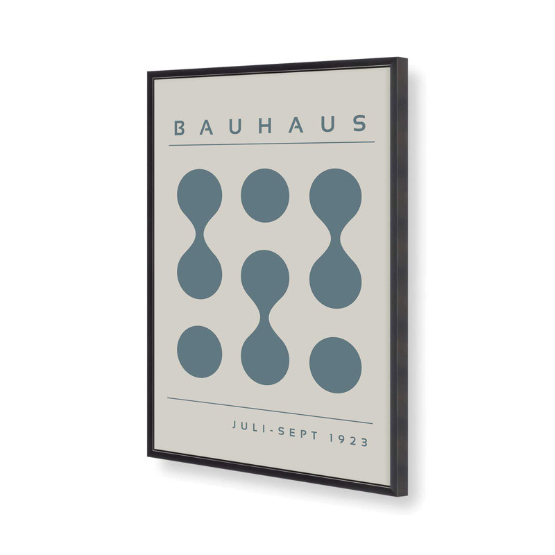 Tempête de Bauhaus bleu, impression I, Reproduction encadrée sans passe-partout, Zinc patiné