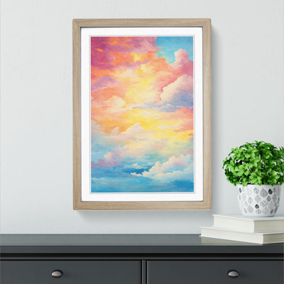 Cloudy Sky Orphism - Framed Print