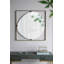 Miroir coquelicot 32 x 1 x 32 po avec cadre en métal de style contemporain pour salle de bain