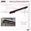 Auvent de terrasse rétractable en polyester de 59,1 po de largeur Outsunny-96659654-96659655
