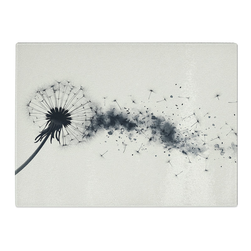 Dandelion Flowers Vol.6  Glass Chopping Board