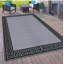 Plain Rug with Greek key Bordered Gel backed Rug Allissia Grey/Black Rug-672122751