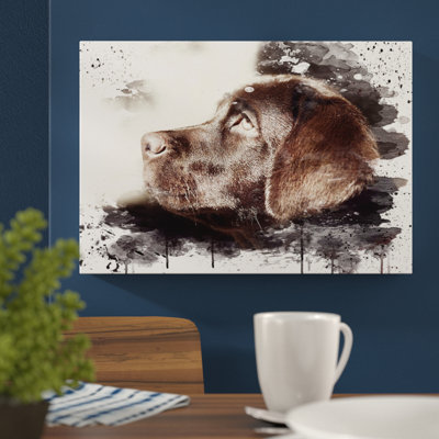 Chocolate Labrador Dog - Wall Art