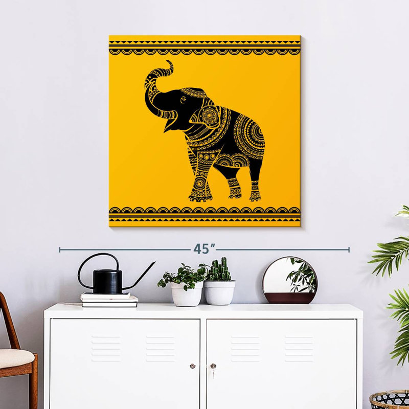 Brampt Ornate Elephant, 39" H x 39" W