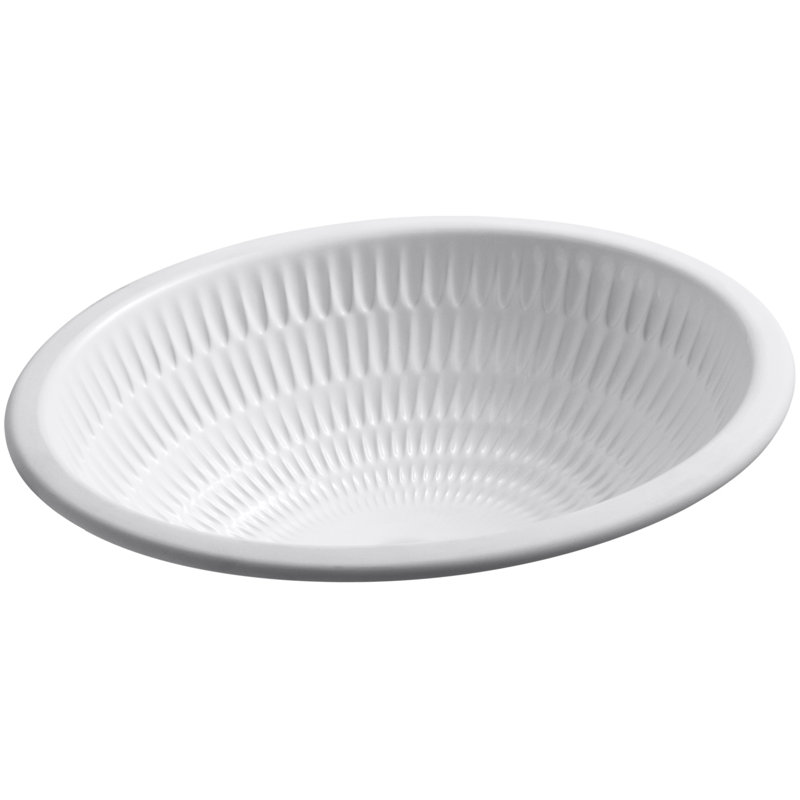 Lavabo ovale encastrÃ© en porcelaine vitrifiÃ©e Ricochet, blanc