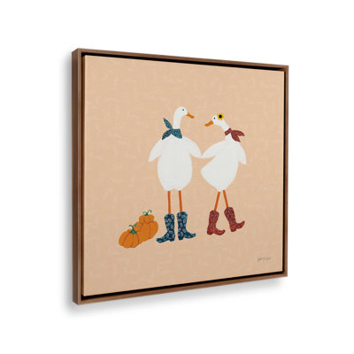 «Ducks in the Pumpkin Patch II» par Yvette St. Amant, reproduction d'art sur toile