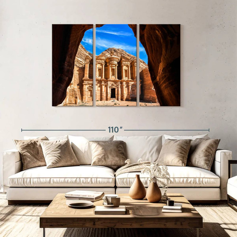 Sebbie Ad-Deir à Petra, H 48 po x l 74 po