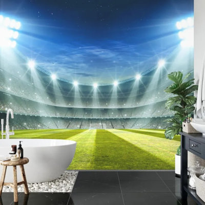Papier peint mural Soccer Stadium Night Field