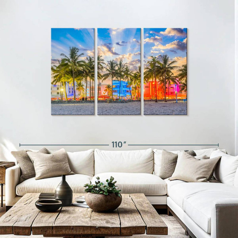 Sireci Ocean Drive Miami, 48" H x 74" W