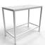 Ensemble d'évier console rectangulaire en métal avec vasque en verre et surface en bois massif - Collection Luminous-102480556-102480559
