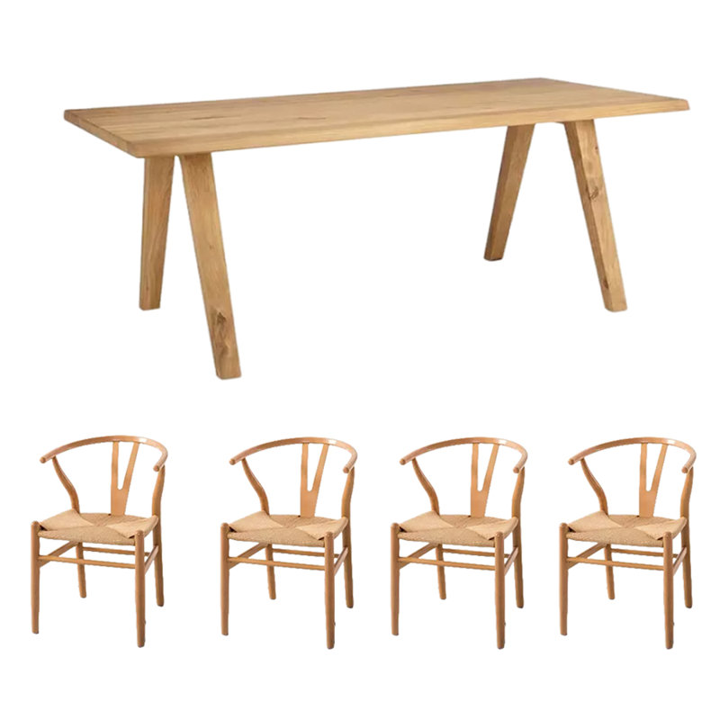 Rectangular Dining Set, H 29,53 po x L 78,74 po x l 35,43 po