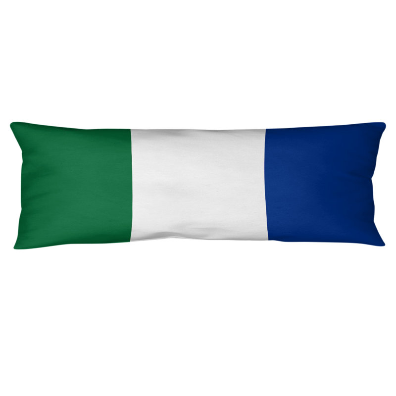 Oreiller de corps en polyester / polyester Arizona Football Stripes, Vert / blanc / bleu marine, Football Seattle