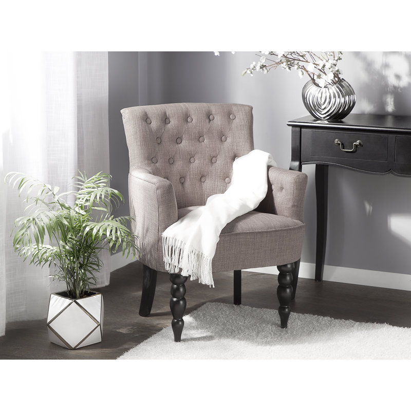 Jolie Upholstered Armchair, Light Grey