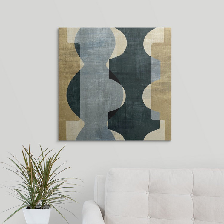 « i », impression Geometric Deco, H 24 po x l 24 po x P 1,5 po, Toile