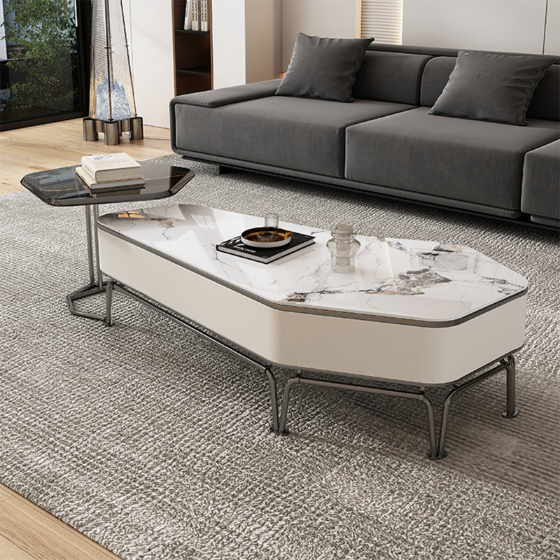 Table basse moderne moderne, 15.7" H x 47.2" L x 27.6" W