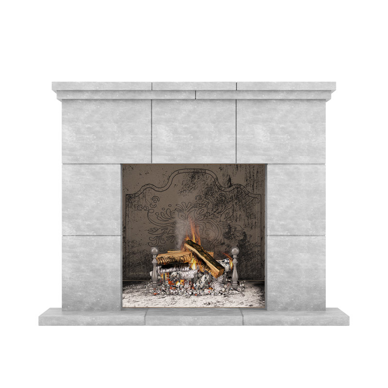 Tuscany Fireplace Surround, Travertine Gray