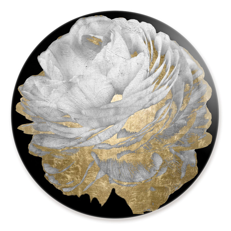 Gold And Light Floral Print by Oliver Gal, 20" H x 20" W