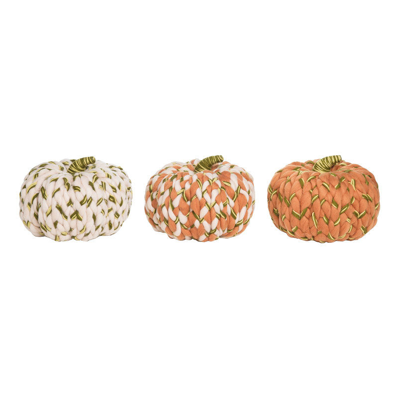 Grandes citrouilles laineuses, ensemble de 3
