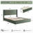 Modern Wingback Upholstered Platform Bed-1529576909-1529576910