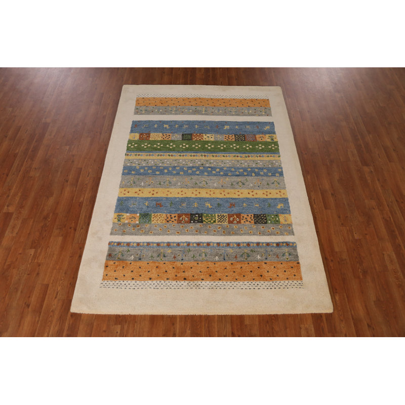Tapis tribal à motif géométrique Gabbeh