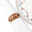 Bit Vegan Leather Metal Napkin Ring