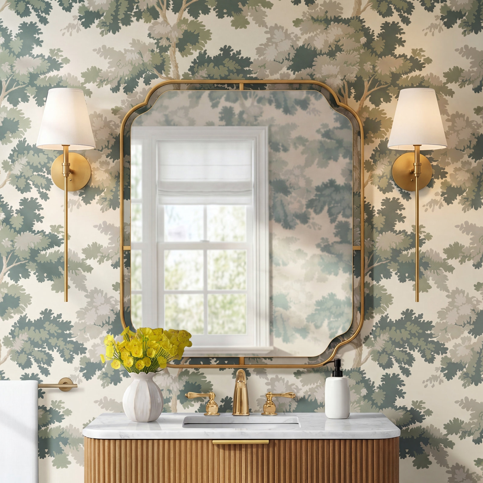 Welby Single Dimmable Bath Sconce, Burnished Brass
