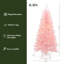 6.5Ft Pre-Lit Pink Full Artificial Christmas Tree