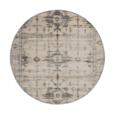 Overdyed Beige Indoor and Outdoor Area Rug