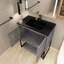 Meuble-lavabo simple 29,5 po avec plateau en quartz Sezai
