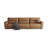 Coffee Genuine Leather Modular Sofa cushion couch