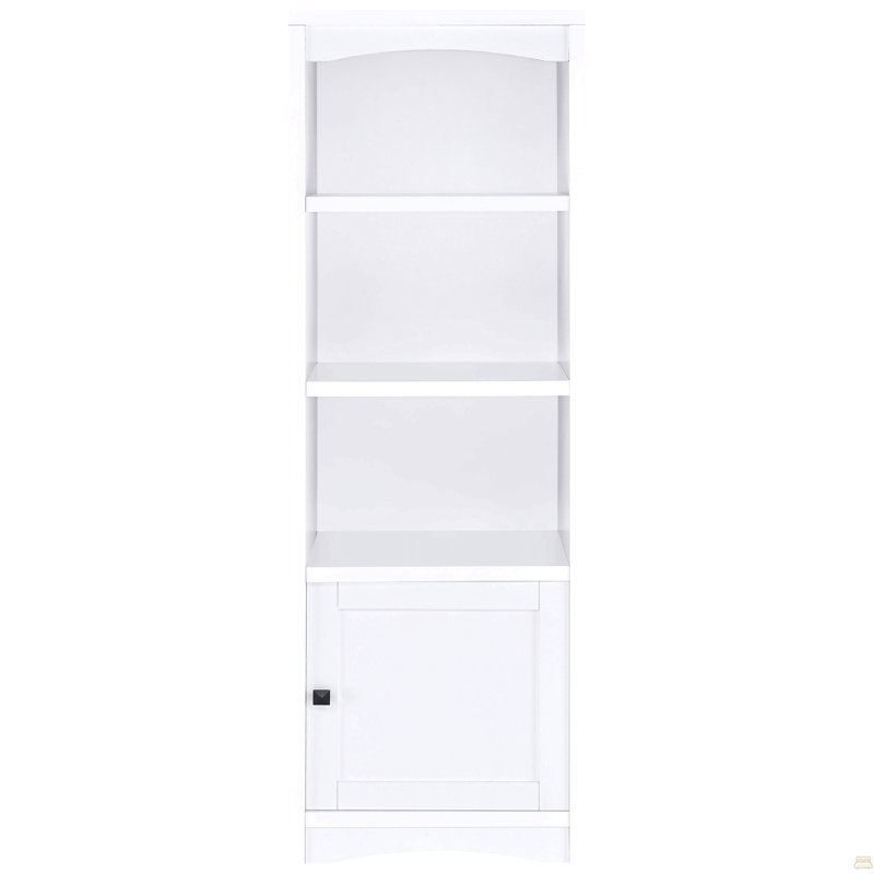 3-Shelf Engineered Wood Media Tower, White