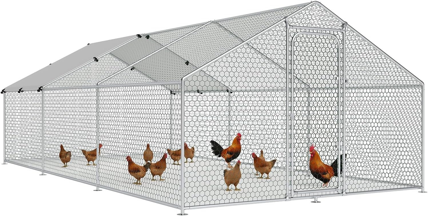 Archie & Oscar™ Extra Large Chicken Coop Metal Walk-in Chicken Run Pen ...