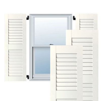 Sapele Mahogany Open Louvered Shutters (Per Pair)