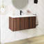 Meuble-lavabo mural 36 po avec plateau en résine blanche-85941864