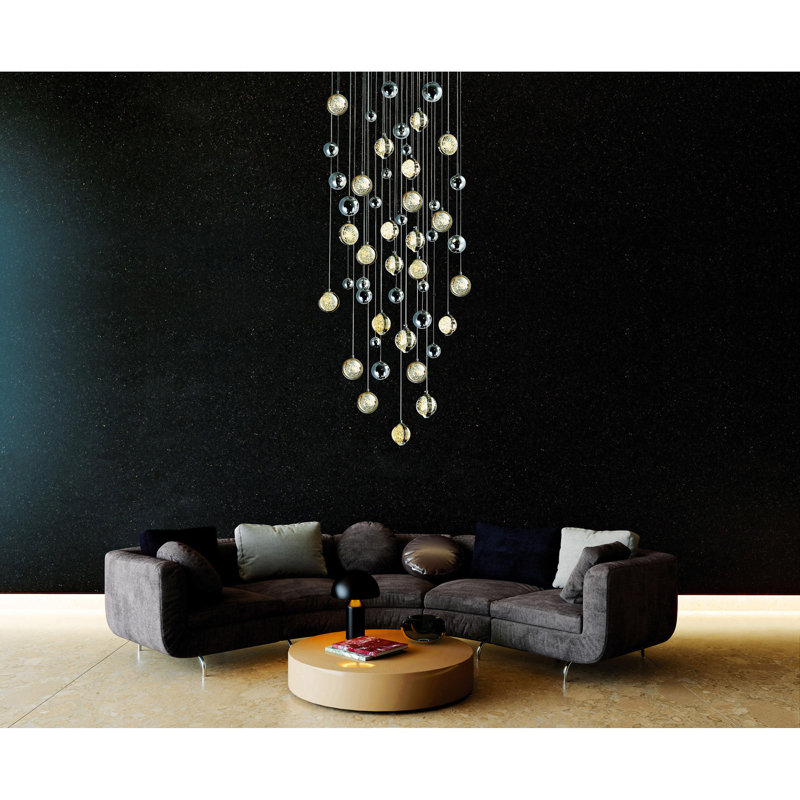 23 - Light Dimmable LED Modern Linear Chandelier