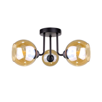 Glass Semi Flush Mount