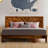 Sierra Solid Wood Bed Frame with Adjustable Headboard / Handcrafted Pattern Platform Bed-1120265282-1120160066