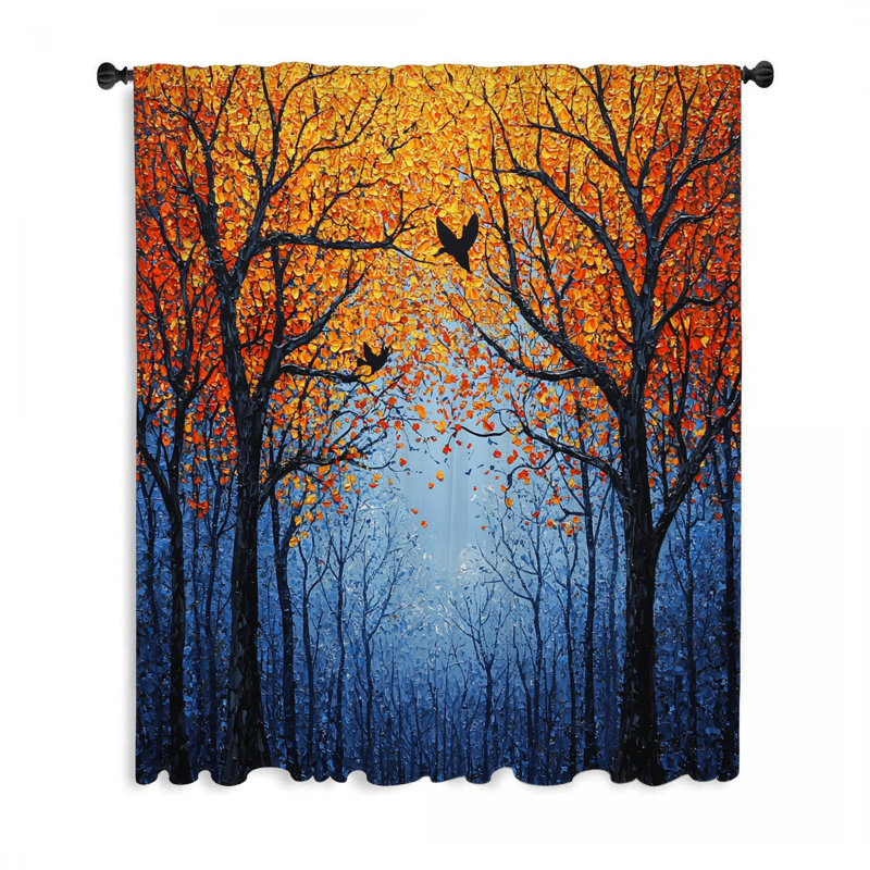 Rideaux de fenêtre Autumn Forest, L 50 po x L 84 po