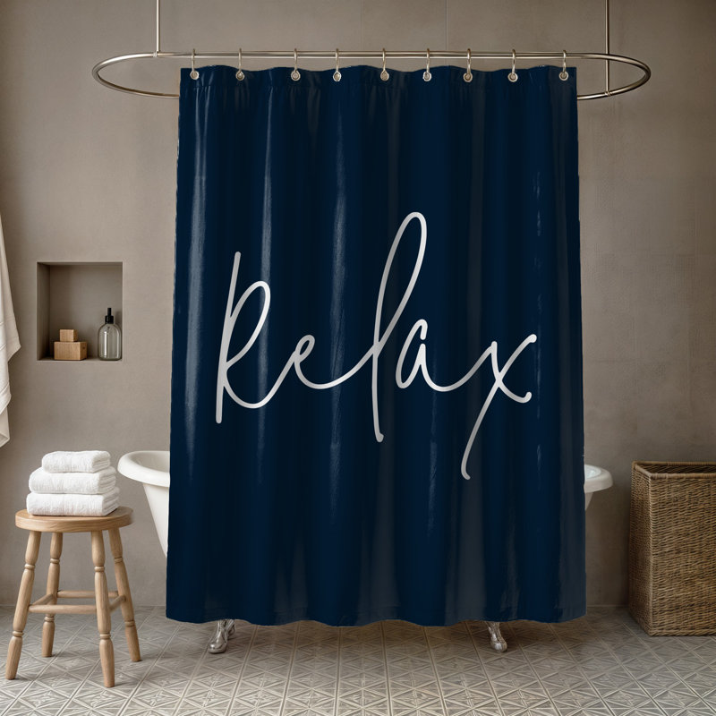 Rideau de douche Perine, Marine