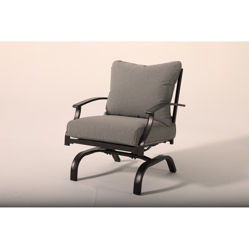 Ensemble de 4 chaises berçantes d'extérieur en métal de qualité supérieure pour la détente