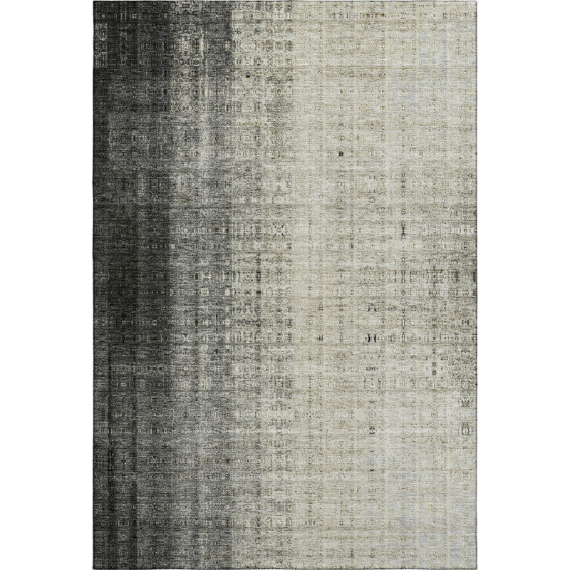 Premium Machine Washable Mayfield AMF2240 Striped Rug, 3' x 5', Beige